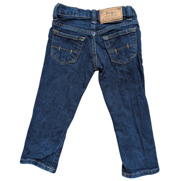 Polo Ralph Lauren Premium Denim Blue Jeans Authentic Dungarees Toddler 2T Slim - Picture 2 of 5